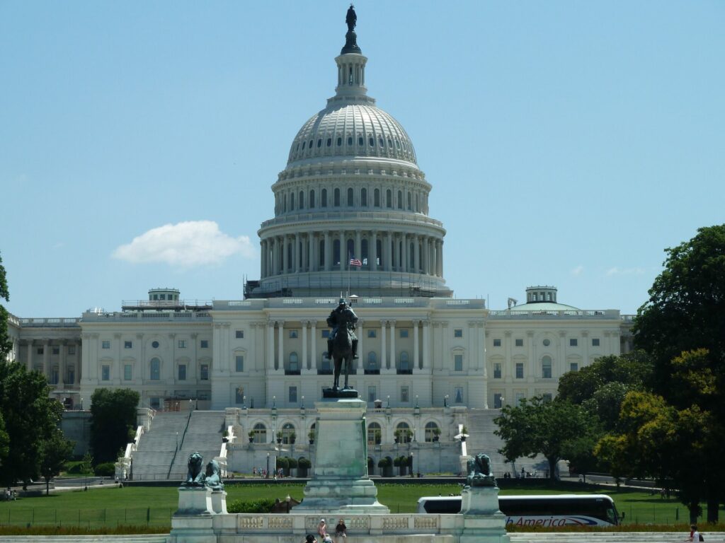 A photo of the US Capitol