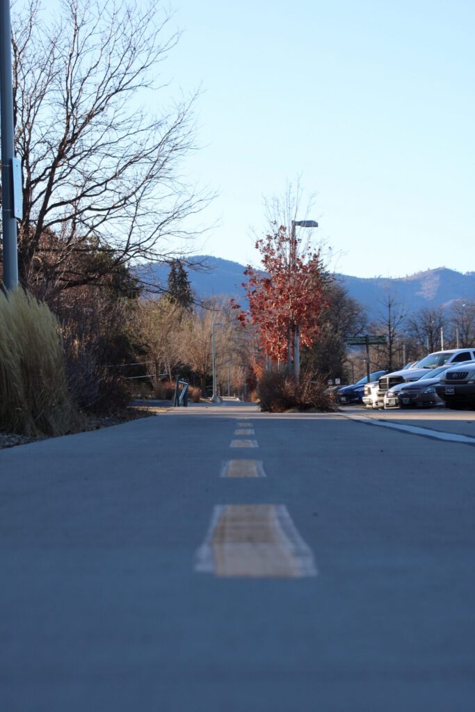 bike path at ground level